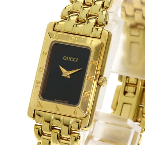 gucci watch black an gold|Gucci gold watch ladies.